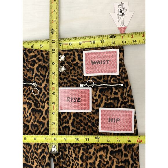 Zara Jeggings Womens 4 Leopard Print W26 L26 High Rise Stretch Skinny Leg - Picture 8 of 13